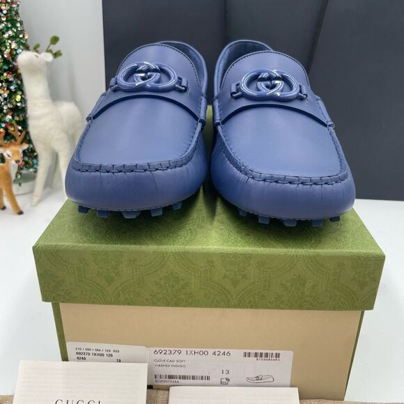 Men’s Gucci interlocking G driver loafers size 13 made in Italy - Picture 4 of 8